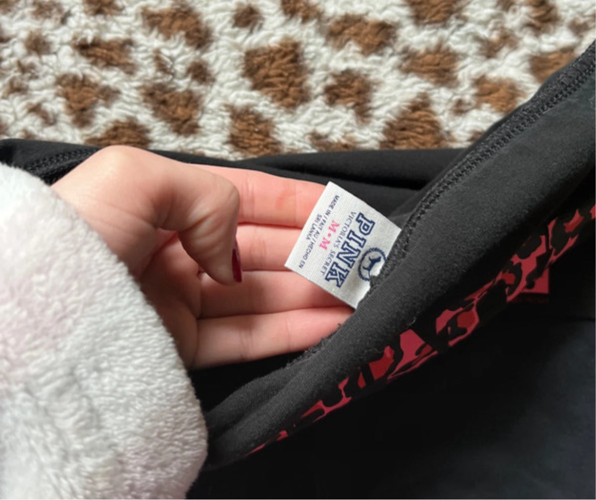 Y2K Victoria’s Secret pink vintage fold over leggings flare