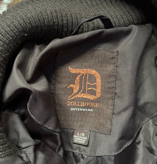 Vintage cropped puffer coat fall vibes