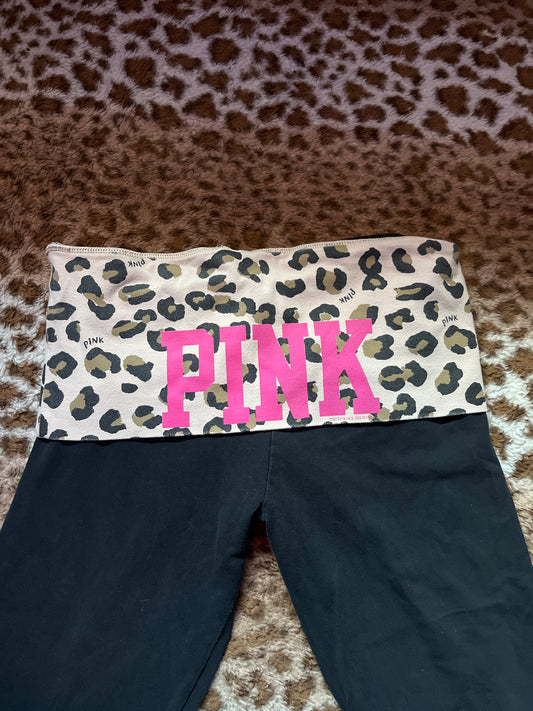 Vintage victoria’s Secret pink  foldovers leopard htf