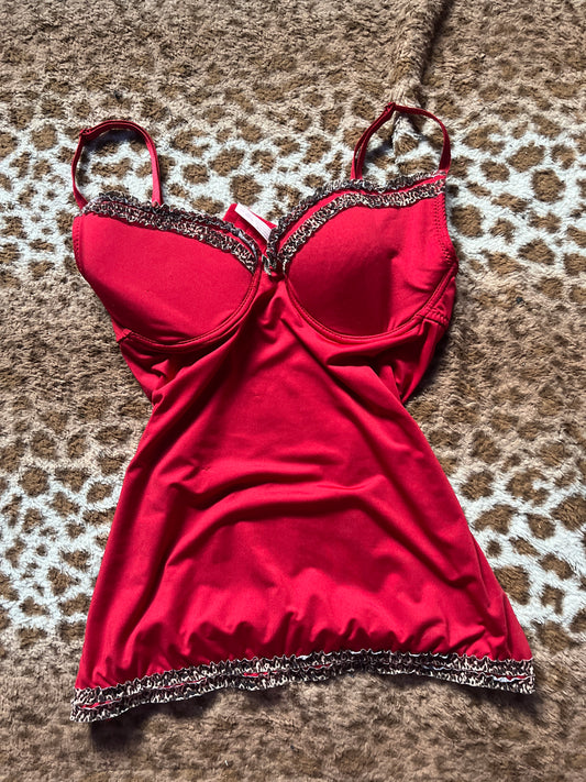 Vintage leopard print corset