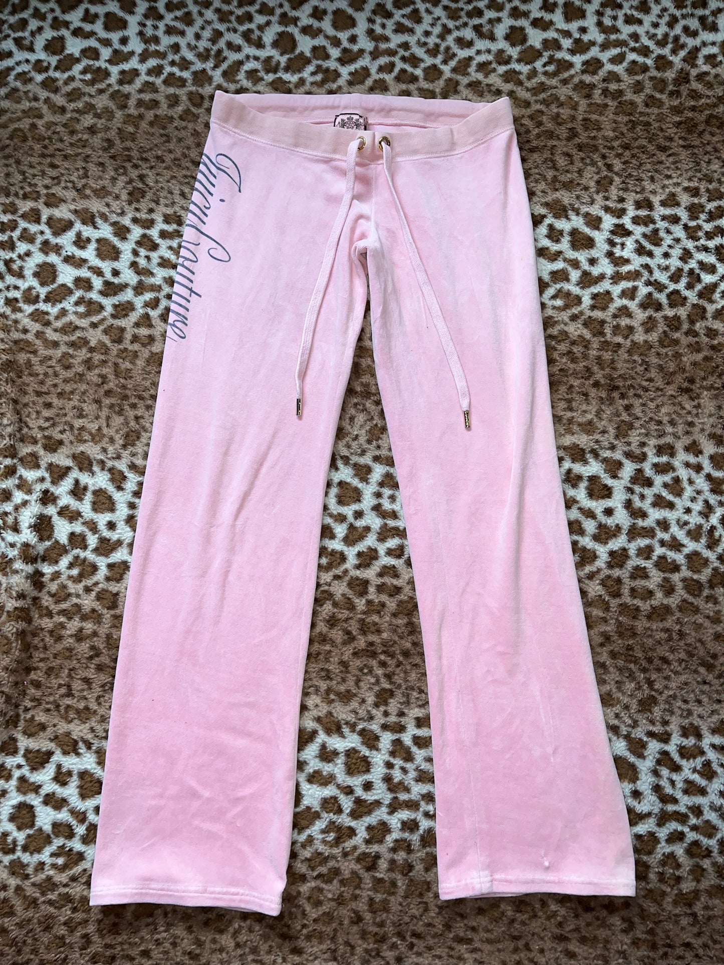 Vintage Juicy Couture baby pink tracksuit bottoms velour