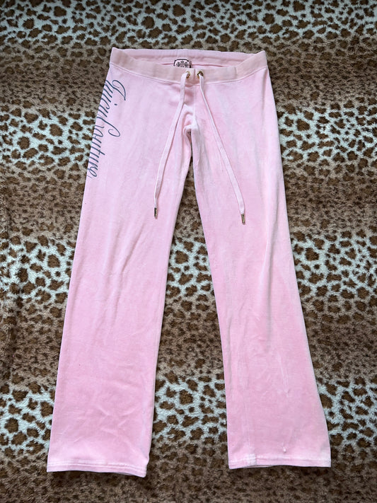 Vintage Juicy Couture baby pink tracksuit bottoms velour