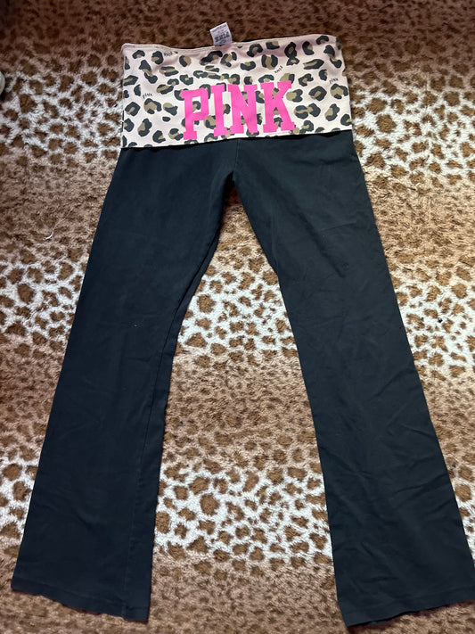 Vintage victoria’s Secret pink  foldovers leopard htf